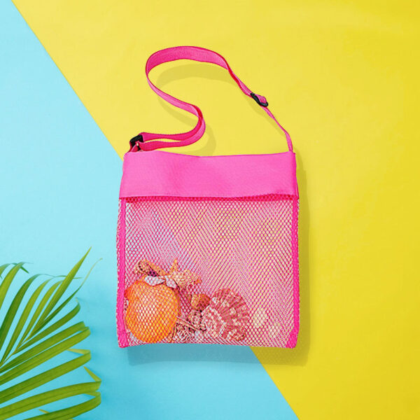 oly-321066271340694462c99fc0c4d83f2d Wholesale children's beach bag hand shell storage bag toy finishing bag small color mesh bag