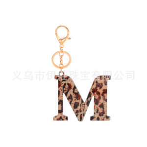 M / Leopard print letters