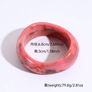 56# bracelet-pink-irregular ring-wide side