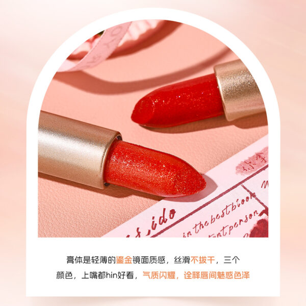 Wholesale Moisturizing Gold-plated Lipstick Mirror Pearlescent Lipstick Lip Gloss OLY Exclusive