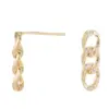 Wholesale Geometric Stud Earrings For Women With 925 Sterling Silver Posts, Copper Base, And 14K Real Gold Electroplated Featuring Zircon Inlay