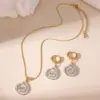 Wholesale Swirl Waterproof Non Tarnish Earrings For Women With 18K Real Gold Plated 304 Stainless Steel And PVD Coated Finish