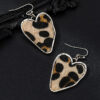 Wholesale Fashion leopard silver love eardrop temperament three-dimensional trend girl style niche high-end earrings 4374