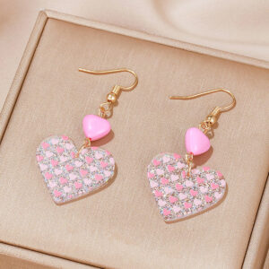 oly-3267d211da6530df179b1f1c00a5ce18 Wholesale European and American Cross-border Simple Fashion Cute Eco-friendly Material Acrylic Peach Heart Pendant Earrings Women's Valentine's Day Earrings