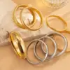 Wholesale Round Solid Color 304 Stainless Steel Modern Style Simple Style Classic Style Titanium Steel Bangle