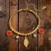 Wholesale Leaves Waterproof Non Tarnish Bracelets For Couples In 18K Real Gold Plated 304 Stainless Steel With Zircon Inlay And Snake Chain