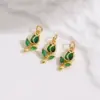 oly-329a3fd51947d2d75dc355903ea546c6 Wholesale Copper Platinum Plated Smooth Zircon Rose Flower Tulip Pendant DIY Jewelry Hanging Bracelet Earring Accessories Chain Spacer Princess Style Gorgeous Cute Pastoral Romantic