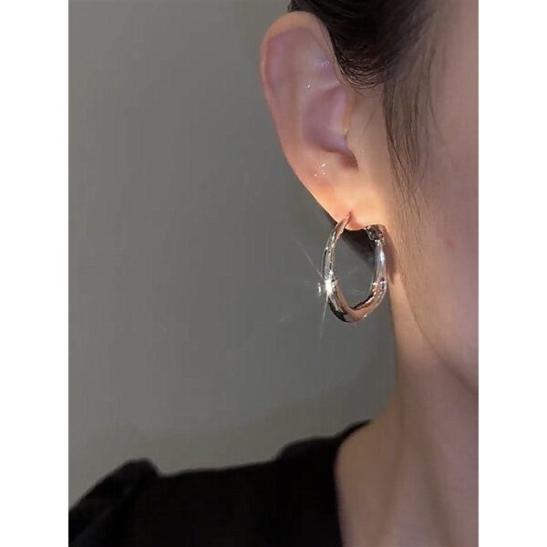 oly-329c5f04bfa68e20745d7f8e1c464dda Wholesale S925 Silver Needle High-grade Earrings with Diamond Metal Ring Silver Needle Earrings Simple Fashionable All-match Design Earrings for Women