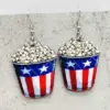 Wholesale Wooden Ice Cream Theme July 4th Independence Day Earrings Geometric Pattern Animal Zodiac Cartoon Character Stylish Women's Jewelry
