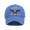 Wholesale Retro United States Baseball Cap With Curved Brim, Breathable Design Featuring Printing Craft, Perfect For America's 250th Anniversary