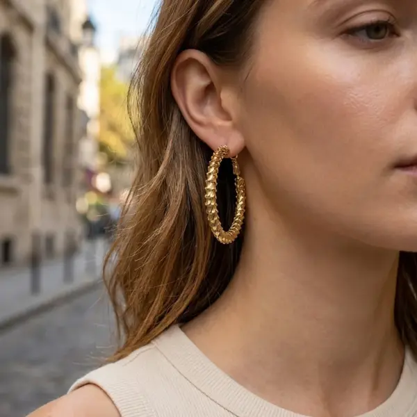 Wholesale Geometric Copper Earrings For Women With 0.03µm Electroplated 18K Real Gold Plating