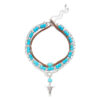 oly-32f3b55c1effe1bb7d46f8807ad20472 Wholesale Zinc alloy turquoise necklace, vacation style, beaded, vintage Western cowboy multi-layer necklace