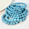 Wholesale Bohemian classic retro style single circle blue turquoise bracelet beads turquoise bracelet hand jewelry