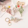 Wholesale Rose Zodiac Snake Car Keychain Zodiac Animal Bag Key Chain Pendant Small Gift