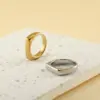 oly-3326f2f57bac344bcfc7b8664da5bd19 Wholesale Unisex Rectangle Rings Crafted From Hypoallergenic 316 Stainless Steel With 18K Real Gold PVD Coating