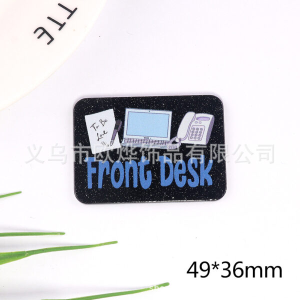 oly-3330f63fa8308b96d31d8e82b97166b8 Wholesale loose powder cartoon letters car love drink jewelry acrylic pin DIY patch accessories