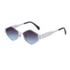Wholesale Diamond sunglasses ladies metal sunglasses personalized small frame sunglasses photo concave shape South Korea