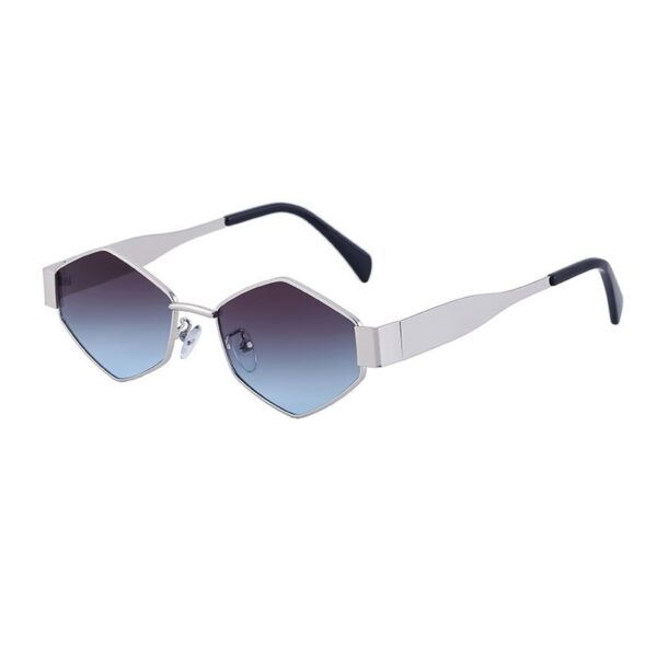 Wholesale Diamond sunglasses ladies metal sunglasses personalized small frame sunglasses photo concave shape South Korea