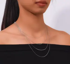 Wholesale Handmade Geometric Necklace For Women With 925 Sterling Silver Box Chain