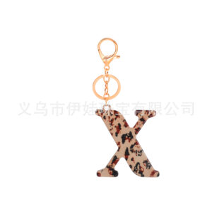X / Leopard print letters