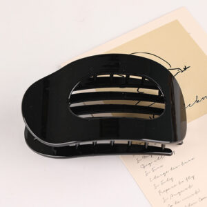 Oval hairpin-glossy black / Ps+silica gel