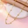 Wholesale Vacuum Electroplating (In Furnace) Plated 18K Real Gold Minimalist Star Shape Sticker Choker 304 Stainless Steel Stereoscopic Geometric Elegant O Chain Necklace for Women - Nihaojewelry
