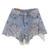 oly-337f78a164ae9281bb04b4c0429f25fd Wholesale Women's Shorts Ripped Tassel Chain Pearl Sexy Women's Denim Shorts for Women