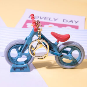 Light gray-bicycle / Golden Lobster clasp