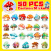 oly-3381a7ec2a55a0763eb3aeb1b6b82812 Wholesale Big Sale 50 Mushroom Stickers Psychedelic Retro Cute Mushroom Export Cute Colorful Graffiti Stickers Batch