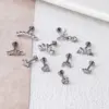 Wholesale 1 Piece Ear Cartilage Rings & Studs Fashion Crown Pure Titanium Plating Zircon