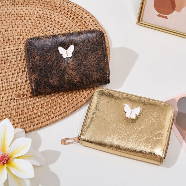 Wholesale High-quality leather wallet, clutch, butterfly coin purse, mini card holder