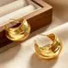 Wholesale Irregular Stud Earrings For Women, Waterproof Non Tarnish 304 Stainless Steel With 0.01µm PVD Coated 18K Real Gold Plating