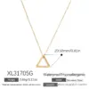 Wholesale PVD Coated Real Gold Plated 18K Gold Triangle 304 Stainless Steel Casual Waterproof Non Tarnish 304 Stainless Steel Lobster Trigger Clasp Closure Pendant Necklace