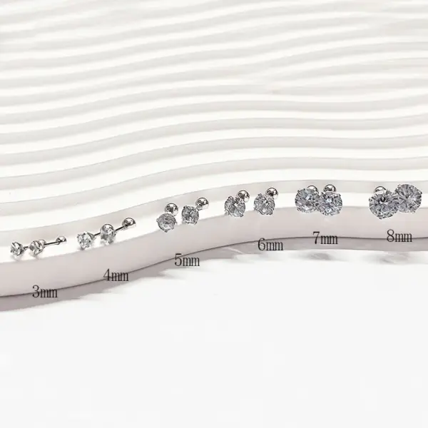 Wholesale 1 Piece Simple Style Classic Style Geometric Plating 304 Stainless Steel Ear Studs