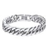 Wholesale Titanium Steel Four-sided Milled Double-woven Bracelet Hip-hop Trendy All-match Men's and Women's Simple Cuban Bracelet Jewelry Buckle Bracelet