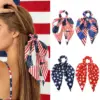oly-33beb782c4ea51b42b802ca8c37b1770 Wholesale Multicolor Bubble Braid Hair Rope Bow Tie Hair Accessory Made Of Cloth, Perfect For Independence Day