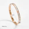 Wholesale Real Gold Plated Geometric 304 Stainless Steel Glam Romantic Waterproof Non Tarnish 304 Stainless Steel Bangle
