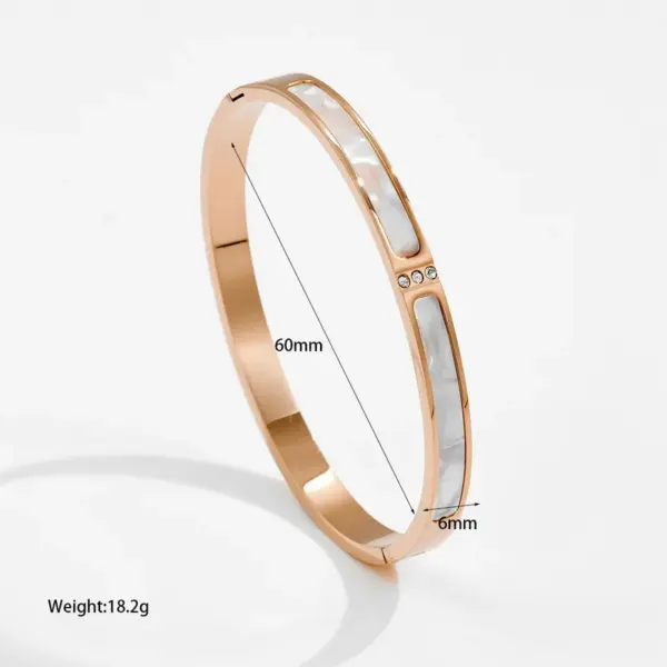 Wholesale Real Gold Plated Geometric 304 Stainless Steel Glam Romantic Waterproof Non Tarnish 304 Stainless Steel Bangle