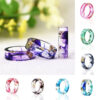 oly-33c16e1921ab55cce65dfd350157c174 Wholesale dried flower resin ring Mori small fresh handmade dried flower gold foil color drop glue ring