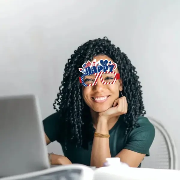 Wholesale Paper Party Glasses For Photography American National Day Decoration Customizable Holiday Party Accessories