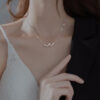 Wholesale Snake-shaped Geometric Spiral Wave Necklace Female Niche Design Sense Clavicle Chain Cold Fashion Cyber Celebrity Clavicle Chain