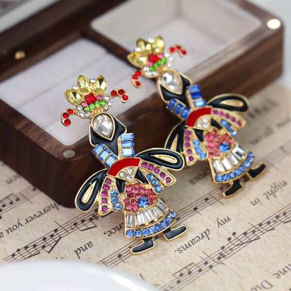oly-33ee4f78cb47fb284330e5b820df71f2 Wholesale Middle Ancient vintage Earrings Vintage Pearl Tassel Earrings Xiyu Princess Court Style Inlaid Rhinestone Lattice Earrings