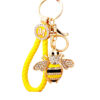 oly-33f59d5ac1d84c109df513db291a9fb3 Wholesale Diamond-Encrusted Little Bee Insect Car Keychain Metal Cute Women's Bag Pendant Key Chain Ring Creative Gift
