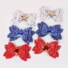 Wholesale Chinese Valentine's Day Bow Hair Clip Children's Onion Pink Star Bow Hair Accessory Festival Hair Accessory