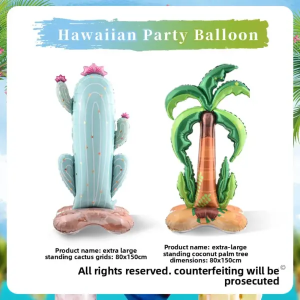oly-341fc4fb780a6661ef1a2e3143e3c993 Wholesale Hengyue Aluminum Foil Balloon Stand Coconut Tree Watermelon Ring Summer Party Decoration Balloon Festival Event Supplies