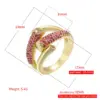 Wholesale Geometric Open Rings For Women With Zircon Inlay, Copper Base Featuring 18K Real Gold Water Plating