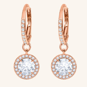 Rose gold roman diamond earrings