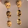 Wholesale PVD Coated Real Gold Plated 16K White Plating Solid Color 304 Stainless Steel IG Style Modern Classic Waterproof Non Tarnish Drop Earrings