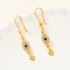 Wholesale Devil's Eye Drop Earrings For Women In Brass With 14K Real Gold Electroplated Finish And 0.03µm Thickness