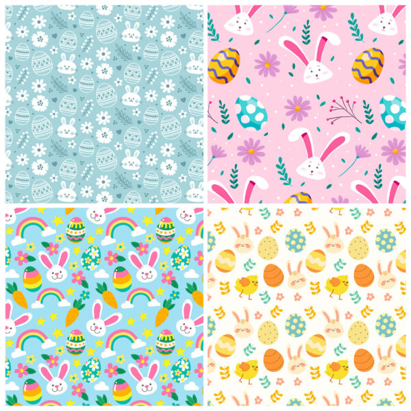 oly-3446786eb06dcdb89765ae8cdd9335f2 Wholesale 12 Pieces Per Pack Easter Product Easter Eggs Rabbit Cute Style High-Value Decorative Material Base Handbook